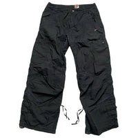 Nike Baggy Cargo Black and White Small Swoosh Bottoms (10)