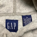 GAP Grey Fleece Hoodie Navy Spellout (M)