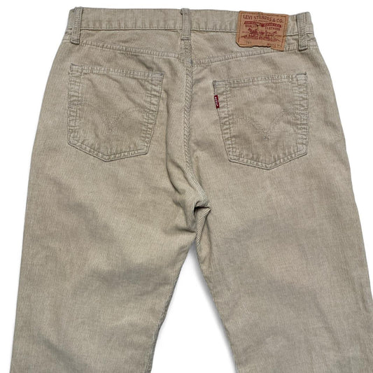 Levis 751 Corduroy Beige Khaki Jeans (32W)