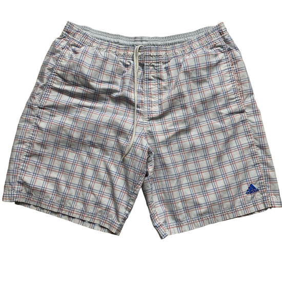 Adidas Vintage White Red and Blue Shell Trackpant Shorts (L)
