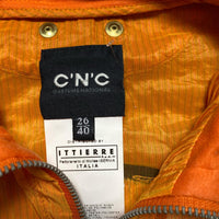 Costume National Orange Lightweight Womens Windbreaker Grande Ballroom Jacket (XS)