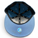 New York Yankees Repeat Embroidery Fitted Baby Blue Cap