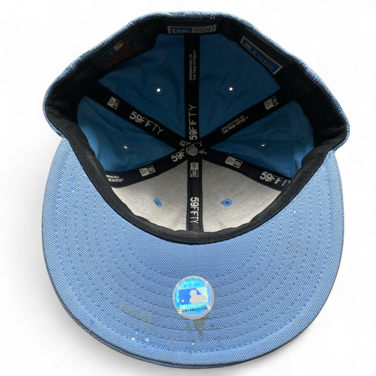 New York Yankees Repeat Embroidery Fitted Baby Blue Cap