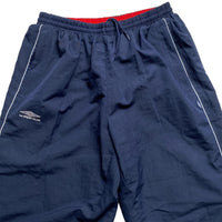 Umbro Navy and Red Shell Trackpant Bottoms (L)