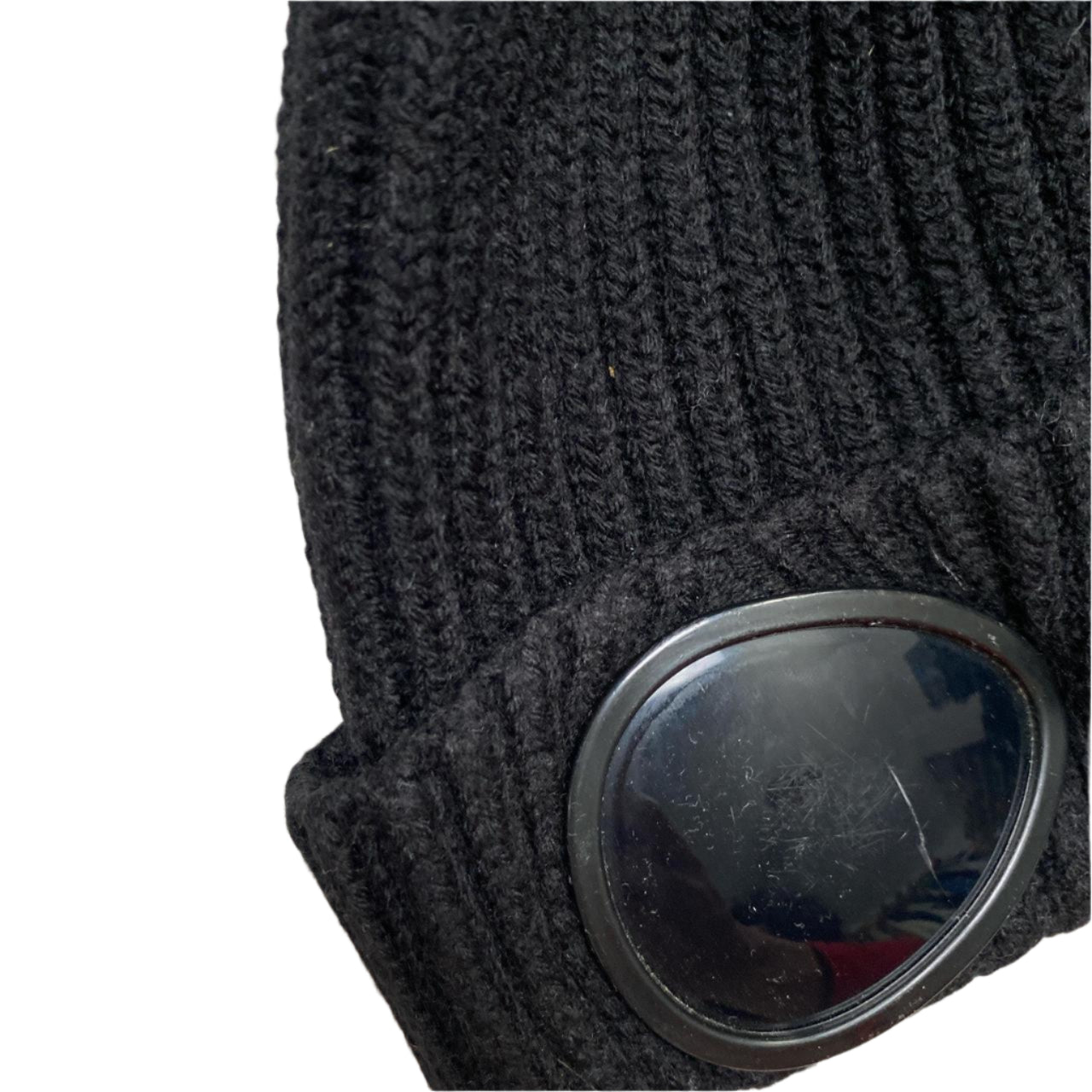 CP Company Black Goggle Beanie Hat