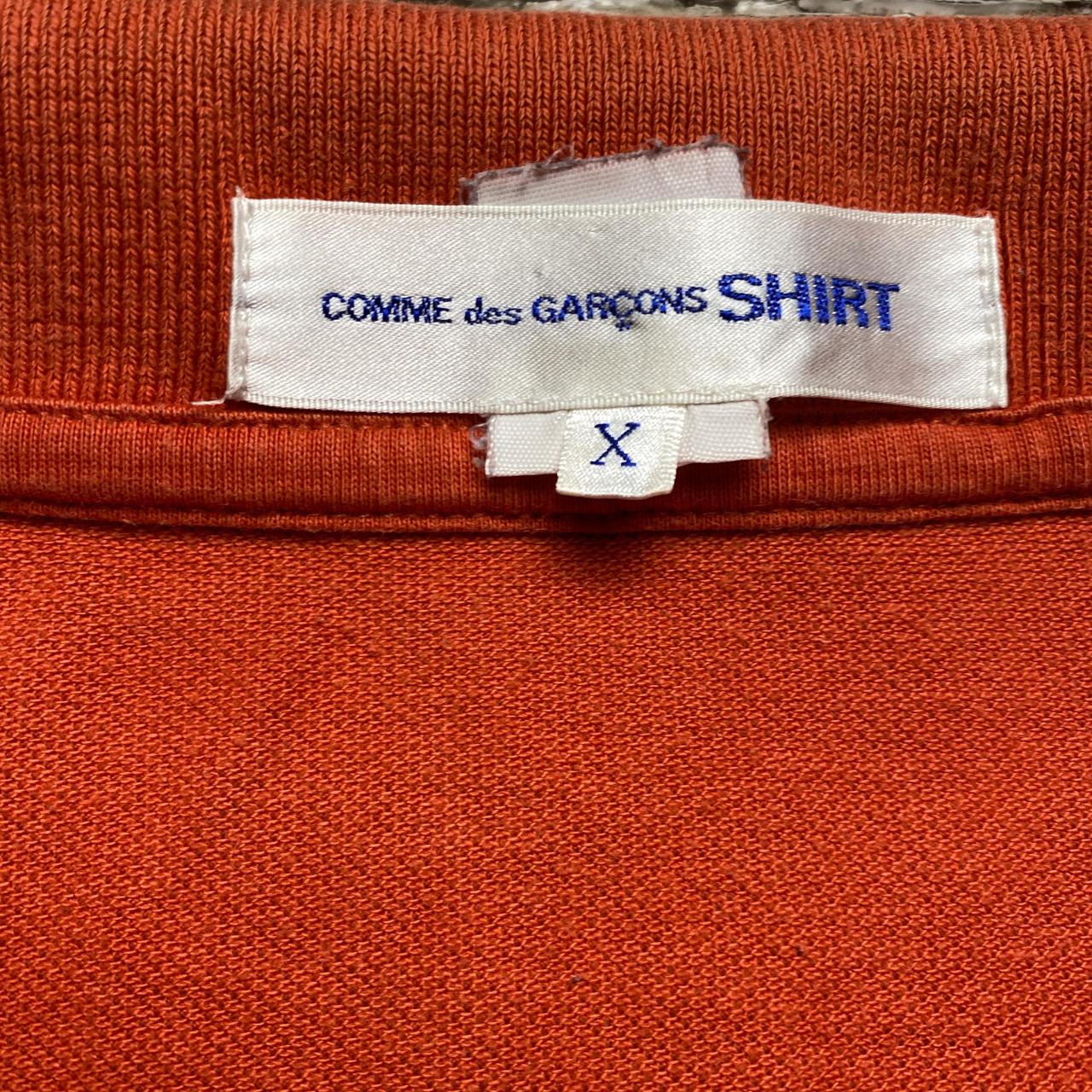 CDG Comme Des Garcons Shirt Orange and Grey Music Letters Polo Shirt