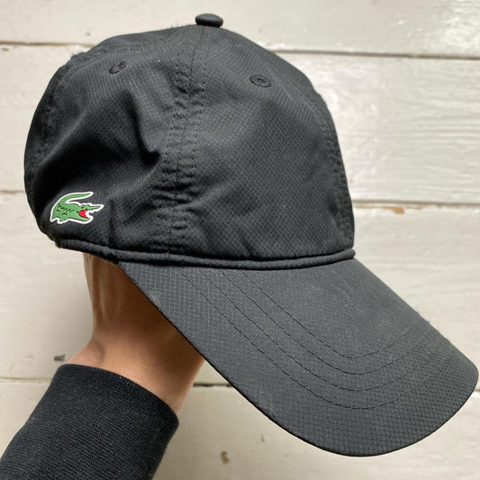 Lacoste Black and Green Croc Cap