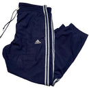 Adidas Navy and Grey Shell Trackpant Vintage Baggy Bottoms (L)