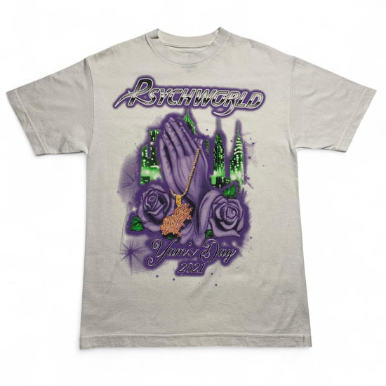 Psychoworld ASAP Yams Day 2021 Purple and White T Shirt