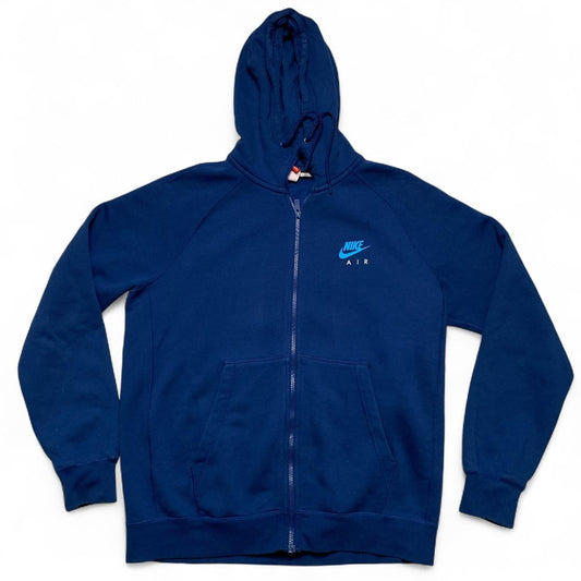Nike Air Navy Blue and White Swoosh Hoodie (L)