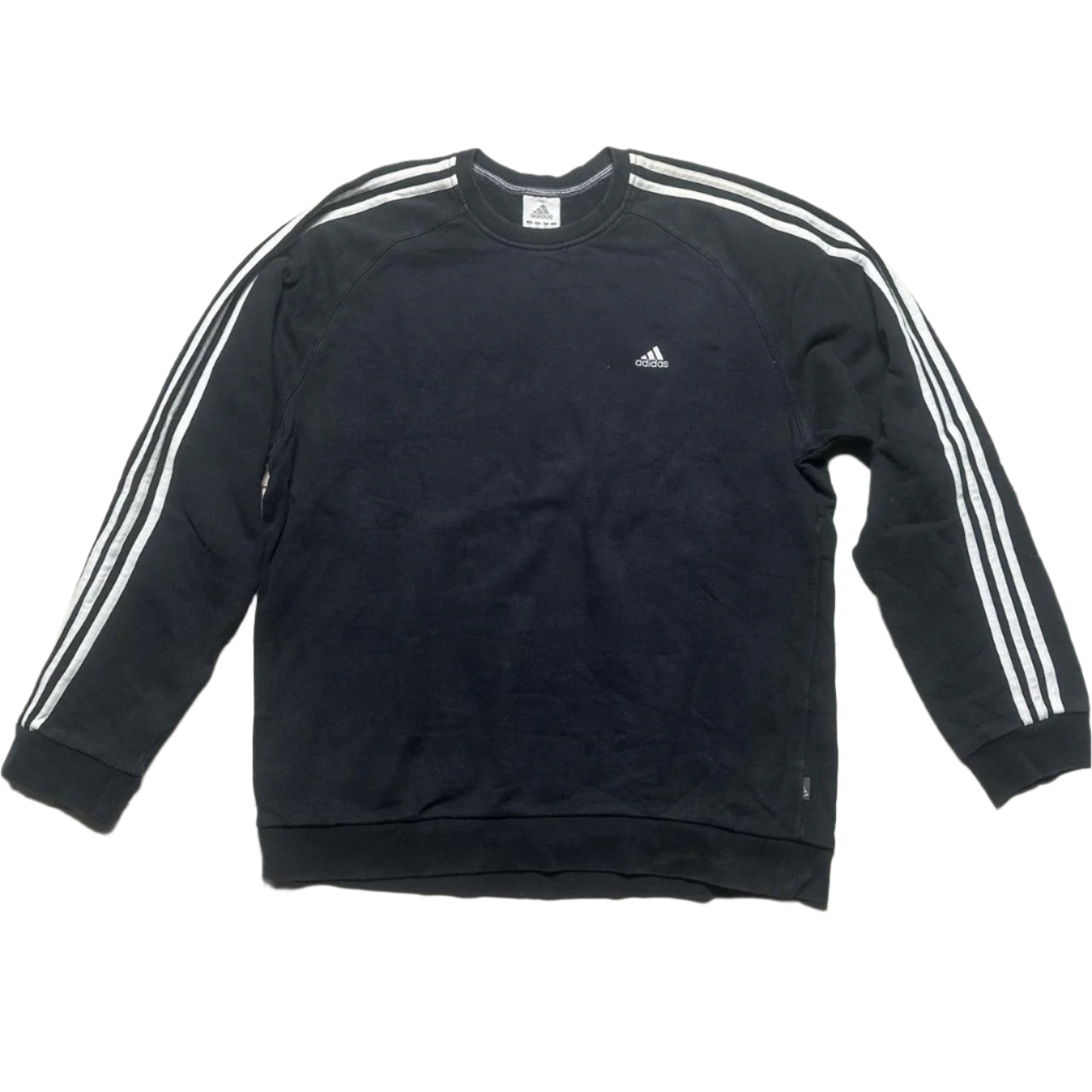 Adidas Black and White Vintage Jumper (XL)