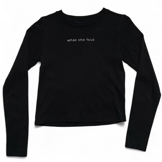 What the FCUK French Connection Spoof Black and White Long Sleeve (XS)