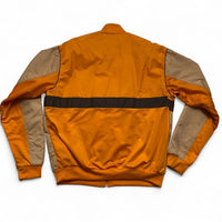 Adidas Originals Orange and Brown Nylon Panels Polyster Tracksuit Jacket (XL)