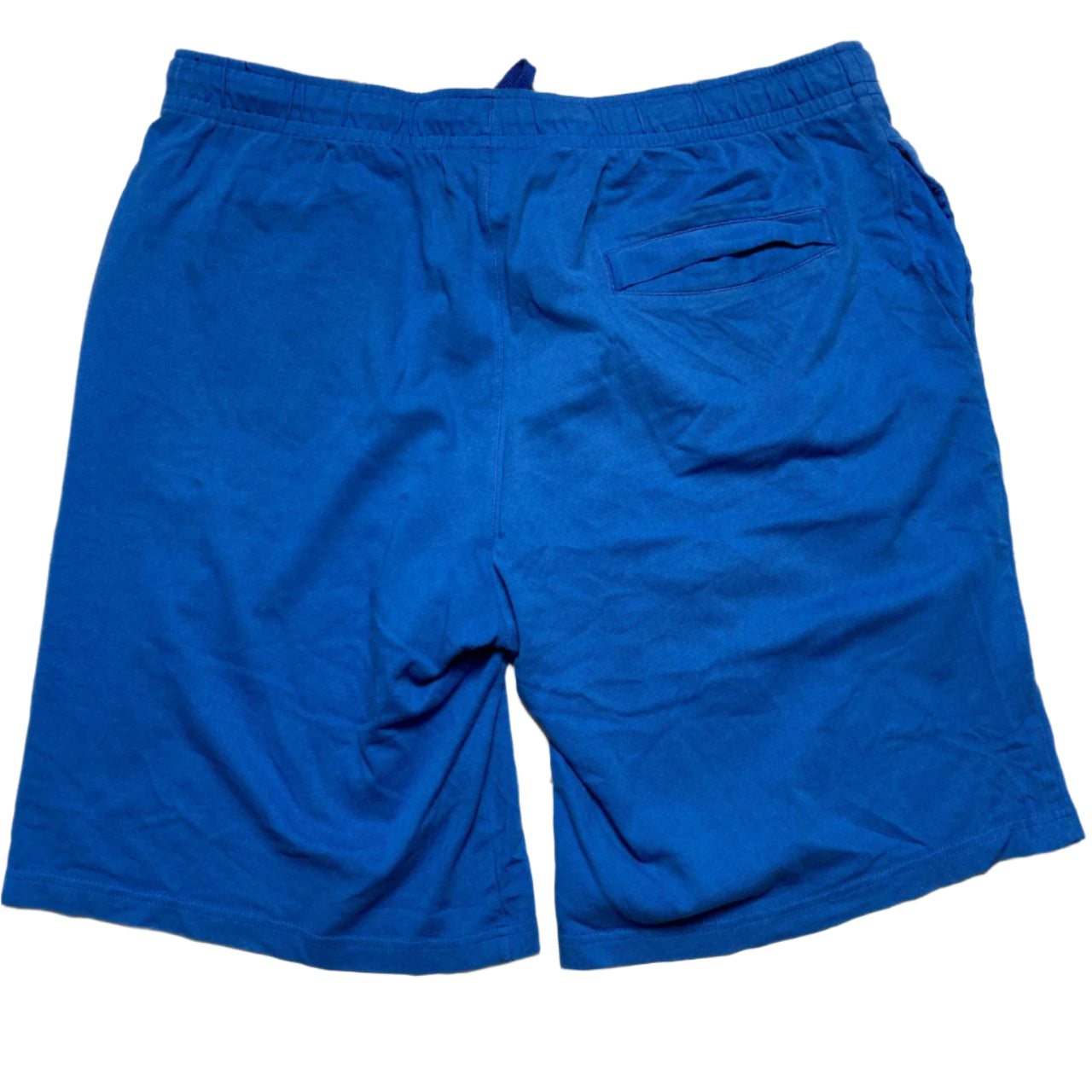 Nike Blue and White Swoosh Cotton Shorts (2XL)