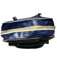 Navy and white Fred Perry leather weekend bag leather