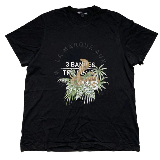 Y-3 Black Snake in the Bushes T Shirt (2XL)