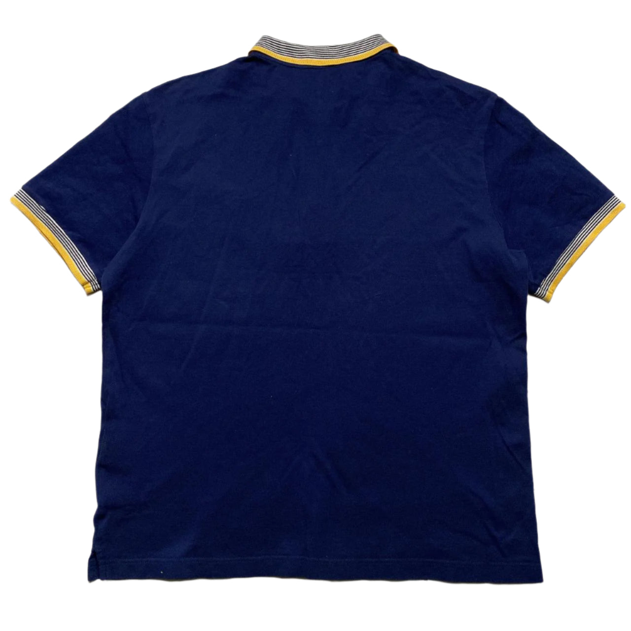 Prada Milano Navy and Yellow Polo Shirt (M)