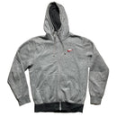 Nike White Red Swoosh Grey Hoodie (XS)