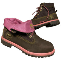 Timberland Brown Pink and Gold High Boots (UK 5.5)