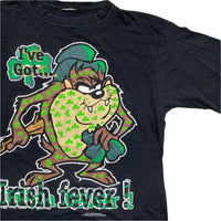 Taz Tasmanian Devil Warner Brothers 1996 90’s Black Irish Fever T Shirt (L)