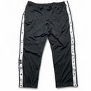 Adidas Black and White Popper Baggy Trackpant Bottoms (4XL)