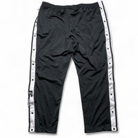 Adidas Black and White Popper Baggy Trackpant Bottoms (4XL)