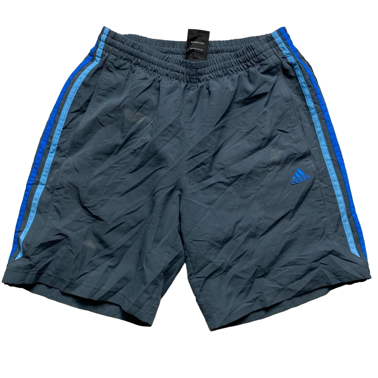 Adidas Vintage Performance Essentials Shell Track Pant Tri Tone Blue and Grey Shorts (M)