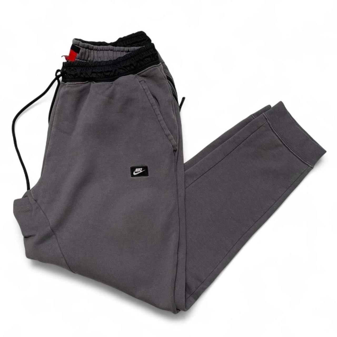 Nike Box Logo Grey and Red Joggers (L)