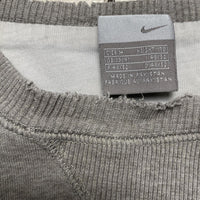 Nike Grey and White Swoosh Vintage Jumper (M)