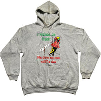 Vintage Screenstars Grey Rasta I Kicked di Habit Down to One Spliff a Day Hoodie (2XL)