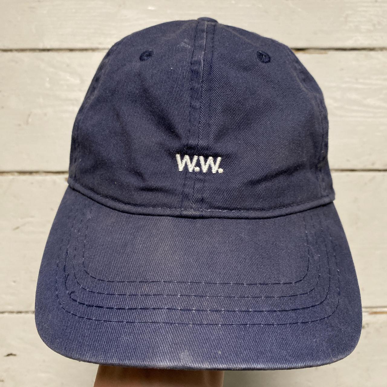 Wood Wood Navy and White Cap