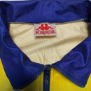 Kappa Ombre Vintage y2k 90’s Yellow Black and Blue Zip Up Polo Jersey (L)
