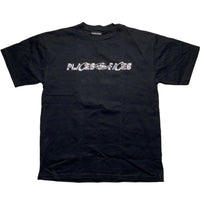 Places and Faces Corteiz Black ad Chrome T Shirt (M)
