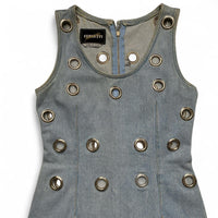 Ferretti Vintage Denim Curtain Womens Dress (S)