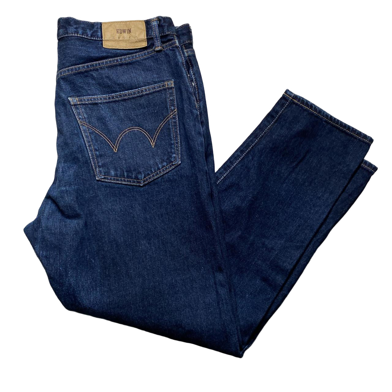 Edwin Dark Navy Loose Tapered Baggy Jeans (34W)