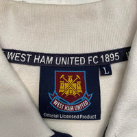 West Ham United Vintage White and Navy Polo Shirt (L)
