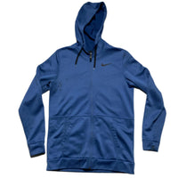 Nike Dri Fit Blue and Black Hoodie (M)