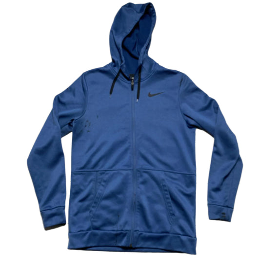 Nike Dri Fit Blue and Black Hoodie (M)