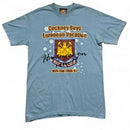 West Ham Cockney Boys European Vacation 2006/07 Vintage T Shirt Light Blue (S)
