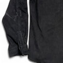Black Suede Leather Long Sleeve Shirt (M)