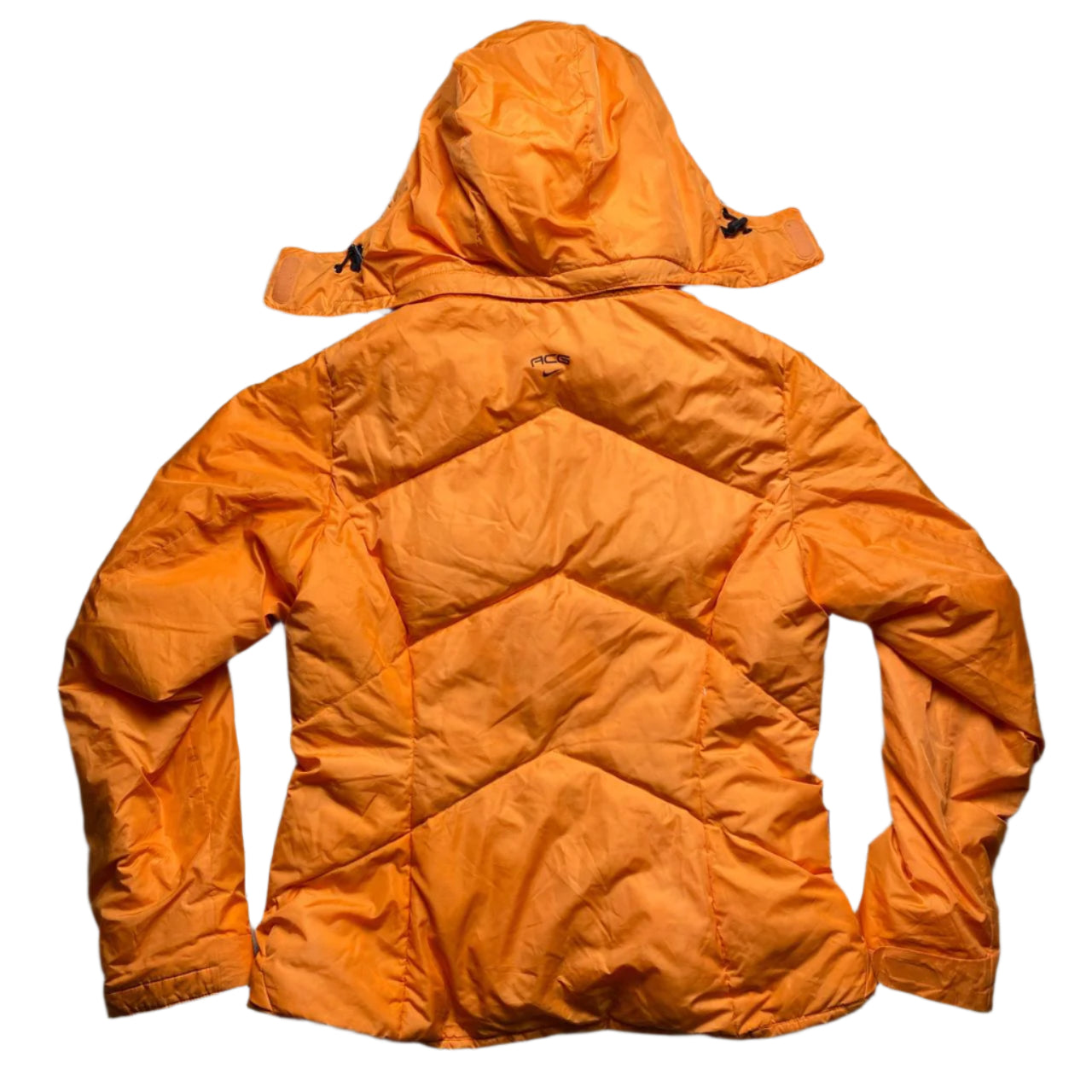 Nike ACG Orange and Brown Womens Vintage Puffer Jacket Coat (L)