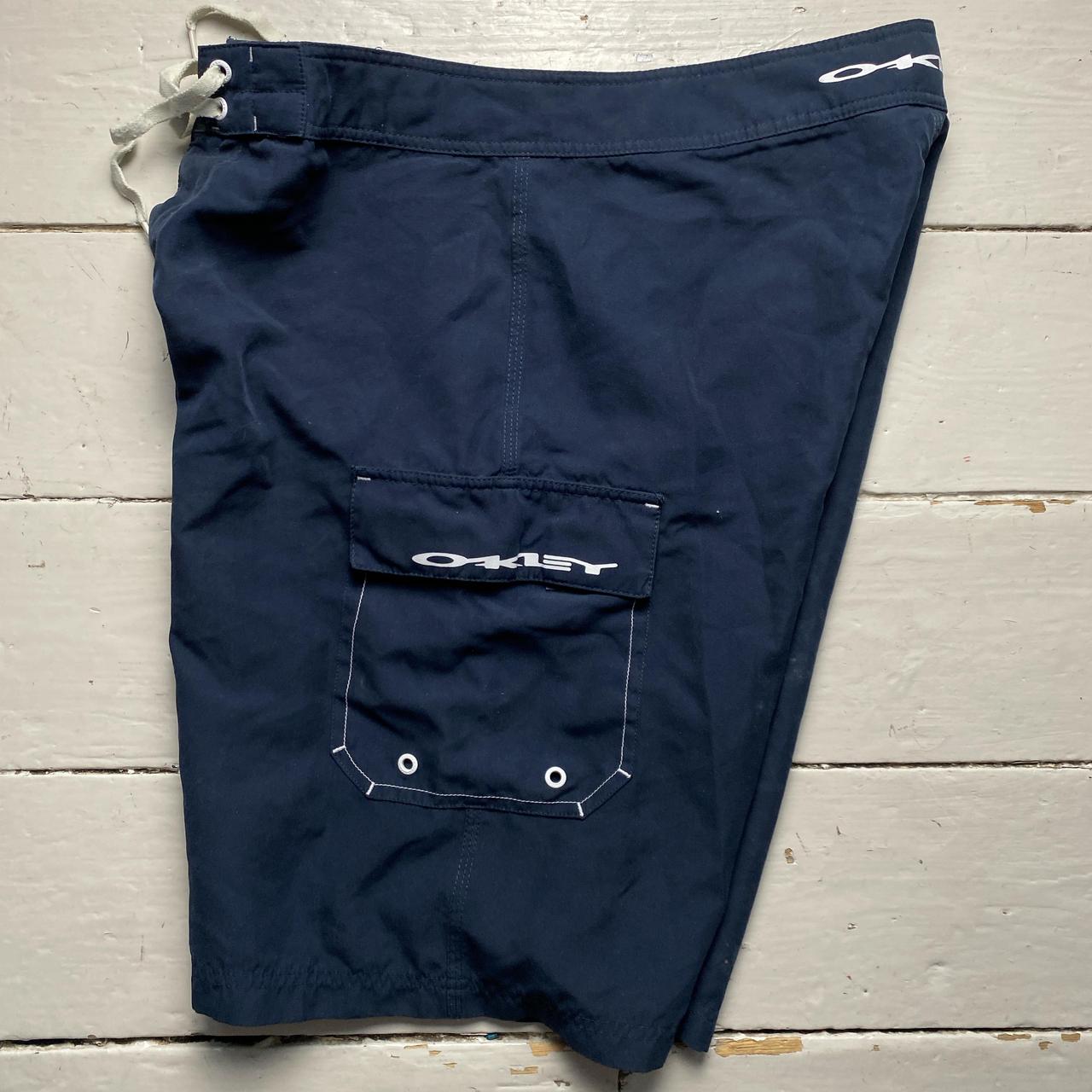 Oakley Navy and White Surf Shorts