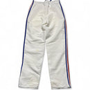 Adidas Performance Essentials White Blue and Red Shell Trackpant Bottoms (S)