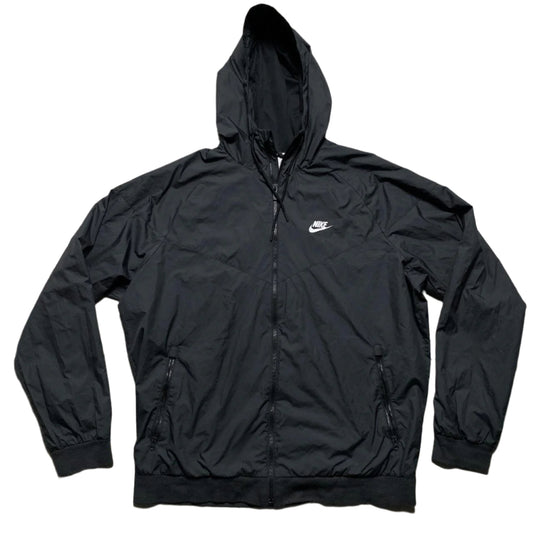 Nike Black and White Shell Windbreaker Jacket (XL)
