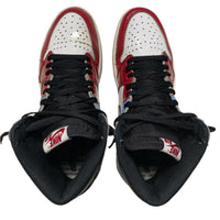 Jordan 1 No Fear Fearless Red Black White and Blue Patent (UK 9)