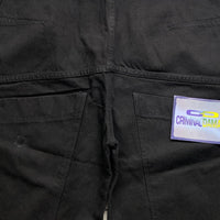 Criminal Damage Vintage Baggy Black Jort Jean Shorts (36W)