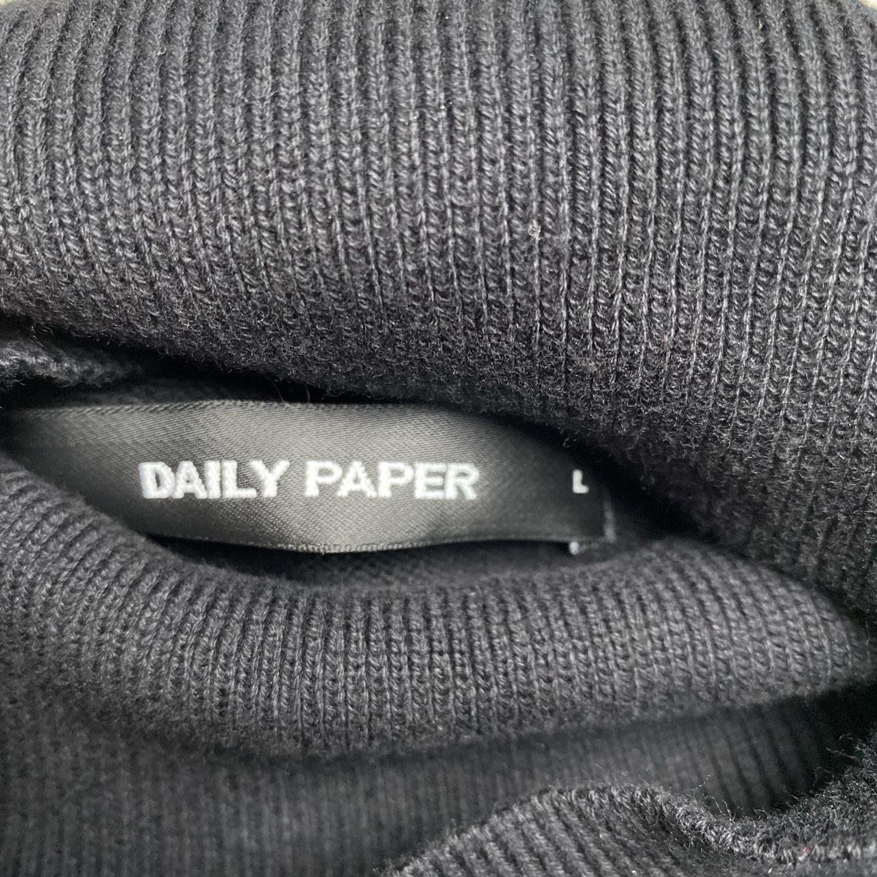 Daily Paper Black and White Turtle Neck Jumper