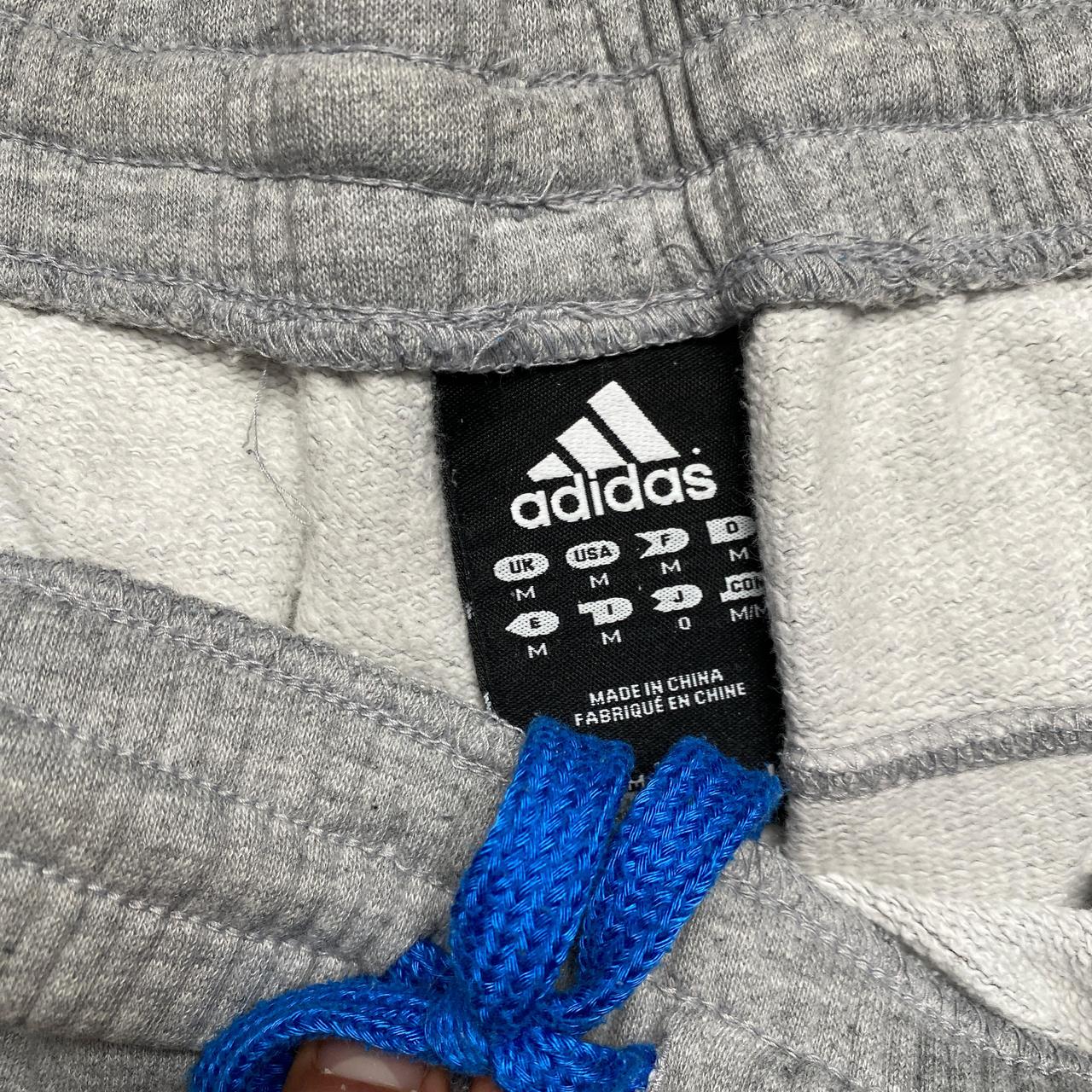 Adidas Performance Essentials Grey and Blue Stripes Joggers (M)
