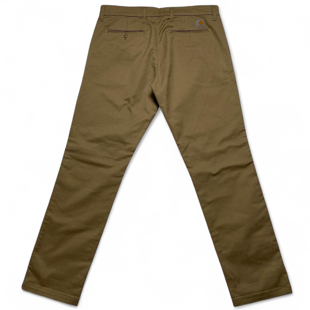 Carhartt Sid Pant Beige Slim Straight Trousers (36W)