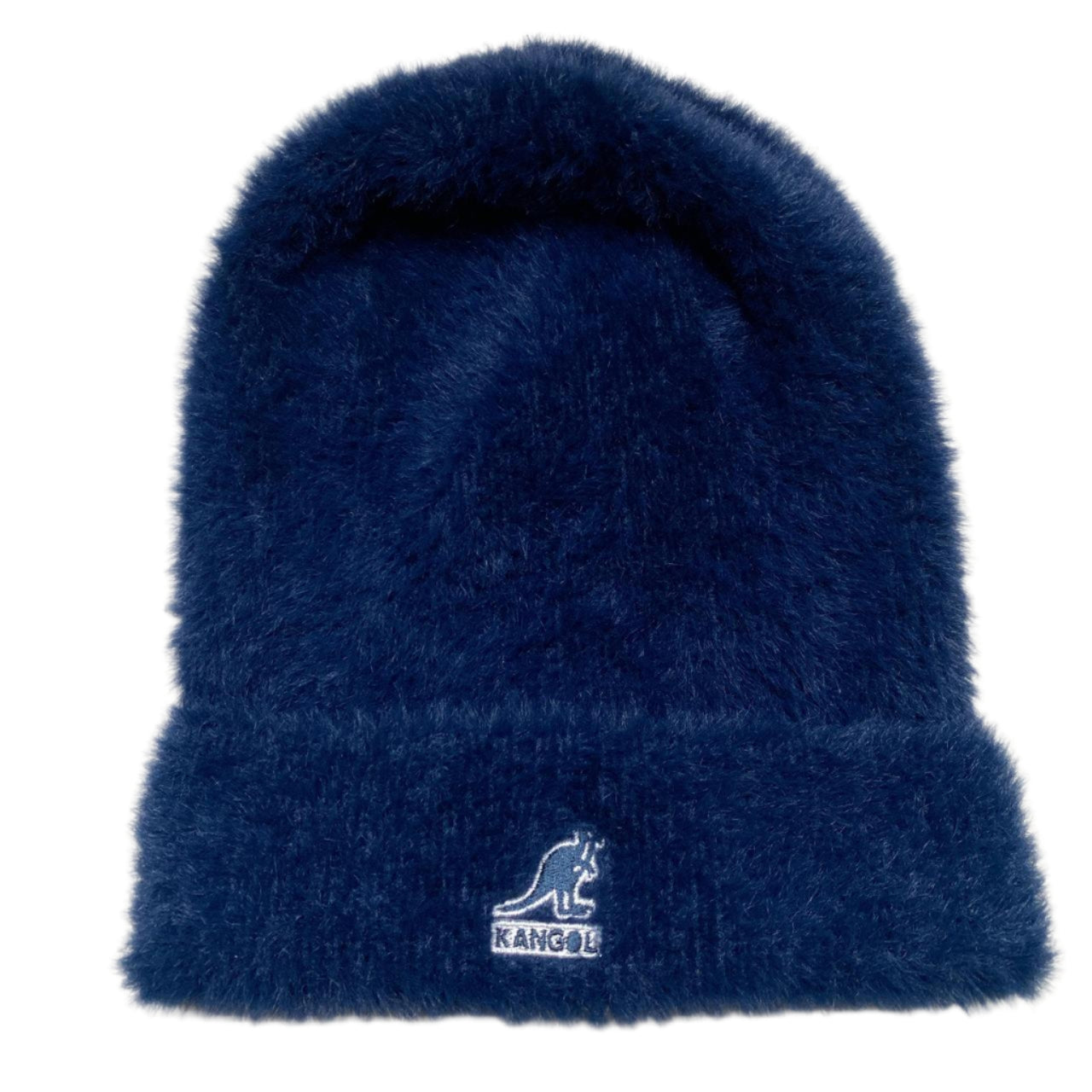 Kangol Navy Blue Faux Fur Beanie Hat